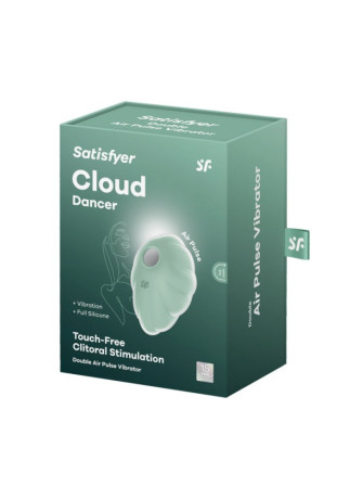 Stimulateur clitoridien par onde de pression sans contact et par vibration USB vert menthe, Cloud Dancer Satisfyer - CC597838